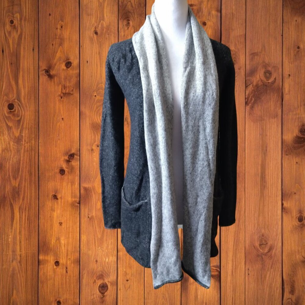 BABATON Size XS Cashmere Wool Blend Open Front Beekman Cardigan Pockets